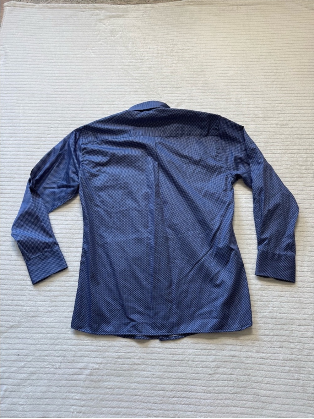 Peter Millar Blue Micro-Pattern Button-Down Dress Shirt - Picture 9 of 9